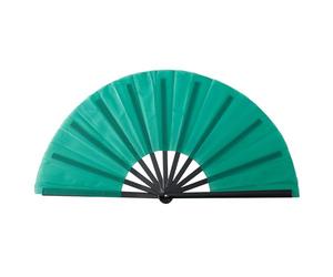 sodeber 10Inch Black Plasatic Bone KungFu Handheld Folding Fan for Martial Art and Cultural Event Decoration Cultural Display Fan