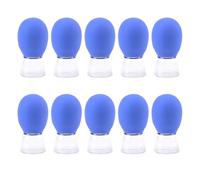 sodeber 10Pcs Glass Cupping Set Facials Cups Silicone Vacuum Suction For Face Skin Back Arm