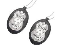 sodeber 2 Piece Set Iron Badges Costume Educational Play Toy Safe Clip on Role Play Accessories for School Activities
