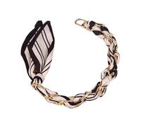 sodeber 32cm Phone Case Chain Alternative Wrist Lanyard Braided and Metal Combination for Commute and Leisure Activities Double Buckle Phone