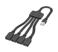 sodeber 4 In 1 USB2.0 Splitter Cable For Charging USB Male To 4 USB2.0 Female Extender Cable Data Charging Split Adapter USB Car Charging Splitter