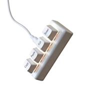 sodeber 4 USB Corded Keyboard Cut Copy Select Durability for Schools and Offices Gamers and Data Entry Programmable Keyboard
