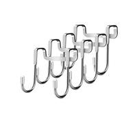 sodeber 4pcs Stainless Steels Hook Double S-Shaped Towel Hanger Organizer for Cabinets and Drawers Bathroom Kitchen Cabinet Door