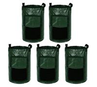 sodeber 5 Pieces Planting Sacks with Handles Waterproof Plant Grow Bags for Tomatoes Gardening Flowers Carrot Gardening