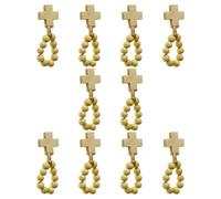 sodeber 8mm Wood Rosary With Crosses For Faithfuls Unisex Religious Amulets Prayer Meditations And