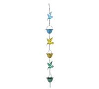 sodeber ABS Hummingbird Rain Catcher Chain Outdoor Windchime Decor for Porch, Garden Water Windchimes Rain Chain