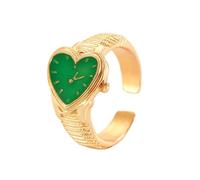 sodeber Adjustable Rings Opening Heart Shape Geometric Finger Alloy Texture Suitable for Various Occasion Retro Love