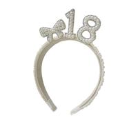 sodeber Adult Teen Pearl Number Shape Headband Festival Hair Hoop For Birthday Party Performances Unisex Headpiece