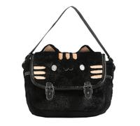 sodeber All-matching Shoulder Bag For Women Girls Lovely Cartoon Trendy Messengers Plush Cats Crossbody