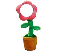 sodeber Anthropomorphic Flower Model Speaking Dancing Dynamic Decoration in Rose Yellow Solar Flower Toy Singing Dancing Toy Rechargeable