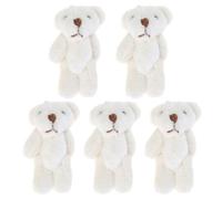 sodeber Bear Toy Joint Dolls Lovely Pendant Keychain Children Backpack Ornament Wedding Party Bouquet 5PCS Plush Toy Jointed
