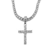 sodeber Beautiful For Rhinestone Inlaid Hip Hop Necklace White Crystals For Pendant Necklace Jewelry For Party Special Day
