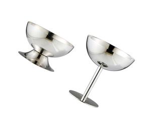 sodeber Bowls with Wide Base Dessert Glasses Stainless Steel Cup with Foot for Restaurants and Social Gatherings Ice Cream Glasses for Home