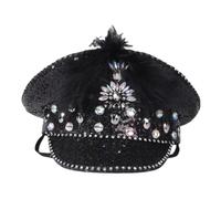 sodeber Bridal Hat Captain With Crystals Sailor For Wedding Girl Officer Bachelorette Party