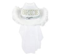sodeber Bride Hat Shimmering Rhinestones Bridal Crystal Panama For Music Festivals Blingbling