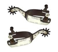 sodeber Carbon Steel Horse Spur Western Boy Horses Boot Spur for Equestrians Competition Entertainment Hand-Carved Horse Boot Spurs Steel Riding Accessories