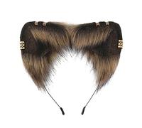 sodeber Cartoon Ear Shape Hair Hoop With Studded Decors Girls Holder Cosplay Party Headwear For Teenagers