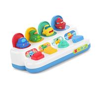 sodeber Cartoon Popping Activity Box Learning Toy for Preschooler Educational Color Recognition Puzzle Boards for Fine Motor Skill Interactive Activity Board Toy