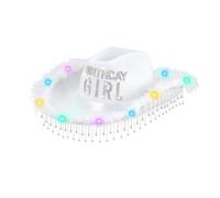 sodeber Celebration LED Cowgirl Hat With Tassels Rhinestones Letter For Birthdays And Theme Event Fashion