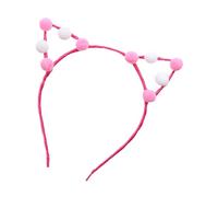 sodeber Children Cartoon Ear Shape Headband With Pompoms Decors Hair Hoop Carnivals Performances Live Broadcast