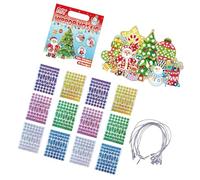sodeber Christmas Foil Stickers for Kids Craft Kits Reflective Coloring Sticker Toy Holiday Decoration Art Project for Party Preschool Christmas Art Supply