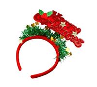 sodeber Christmas Theme Headband Festival Props Letter Hairhoop Seasonal Headwear Holiday Celebrating Merry