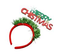 sodeber Christmas Theme Headband Festival Props Letter Hairhoop Seasonal Headwear Holiday Celebrating Merry