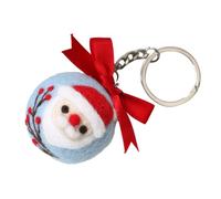 sodeber Christmas Wool Felted Keychain Crafting Set Needle Felting Supplies with Instruction for Beginner Adult Kid Art Craft Felt Keychain