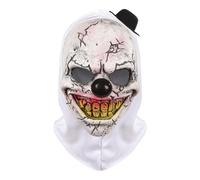 sodeber Clown Costume with Breathable Materials Horror Themed Latex Headgear Ornament for Haunting House Event Scary Latex Party