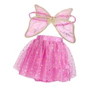 sodeber Colorful Butterfly Wing Role Play Set for Girls Stimulating Imagination At Halloween Birthday Parties Stage Shows Confidence Building Princess Wing Costume for Girls