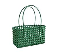 sodeber Contemporary Clear Vacation Bag with Reinforced Structure Woven Fashion Handbag for Offices Errands and Daily Time Lightweight Vacation Bag
