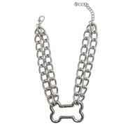 sodeber Cool Bone Clavicle Chain Link Necklace Hollow Alloy Neck Jewelry For Men Women Bone Chain