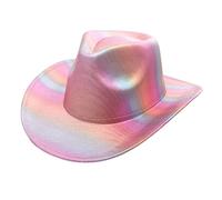 sodeber Cowgirl Hat Shining Rainbow Western Dreamy Knight Photo Props For Stage Dancing Shows