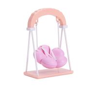 sodeber Creative Tiny Swing Seat Accessory for 5.9 to 6.7 Inch Dolls Rocking Horse Flower Shaped Design and Smooth ABS Doll Furniture