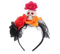 sodeber Day Of The Dead Headband Skull Rose Flower Crown For Girls Halloween Tiaras And