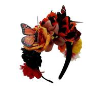 sodeber Day Of The Death Butterfly Flower Headband For Festival Celebrations Hairhoop Music Accessory Party