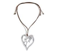 sodeber December Birth Month Blossom Necklace Heart Pendant Neckchain Birthday Present Jewelry for Parties and Daily Wear Trendy Flower Necklace