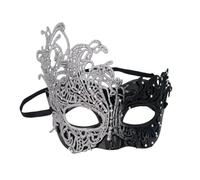 sodeber Delicate Lace Patterned Semi Lightweight Design Adjustable Elastic for Costume Event Halloween Half Face Halloween Party