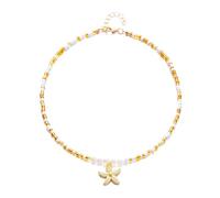 sodeber Delicate Pearls Bead Necklace with Starfishes Charm Portable Jewelry Ideal for Fashion and Gifts Giving Seashells Necklace