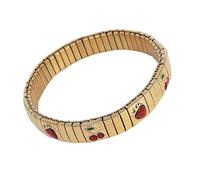 sodeber Elastic Fruit Theme Stainless Steel Wristband Spring Party Jewelry For Trendy Women Fashion Accessories Gifts Ideas Fruit