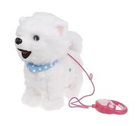 sodeber Electric Singing Dog Toy Walking Animal with Leash Rope Talking Puppy Cute Music Animal Toddler Crawling Electronic Plush Dog