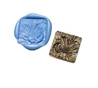 sodeber Embossed Sealing Wax Stamp Head Replacement for Gift Wrap, Flower Embossed Wax Stamp Head Traditional Chinese Cultural Charm Seal