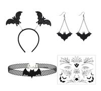 sodeber Embracing The Halloween Ornament With This Comfortable And Delicate Headband Collar Earrings Set Great