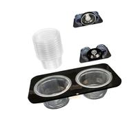 sodeber Escape Proof Feeding Water Cup Strong Mount for Reptiles Live Prey in Tanks Enclosures Feeding Tray