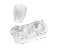 sodeber Escape Proof Feeding Water Cup Strong Mount for Reptiles Live Prey in Tanks Enclosures Feeding Tray
