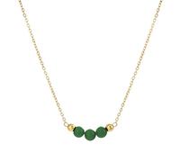 sodeber Exquisite Necklace with Stone Chinese Aesthetic Neck Jewelry Stainless Steel Texture for Modern and Cultural Enthusiasts Stone Beads Necklace