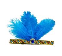 sodeber Eye-catching Feathered Headbands Mardi Gras Headwear For Girls Masquerade Hair Accessories Flapper