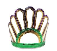 sodeber Eye-catching Mardi Gras Crown Hair Accessory For Stylish Looks Party Headpiece Glistening
