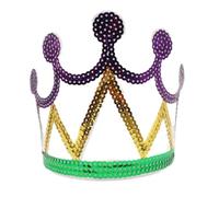 sodeber Eye-catching Mardi Gras Crown Hair Accessory For Stylish Looks Party Headpiece Glistening
