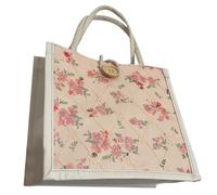 sodeber Fashion Fabric Bag With Flower Pattern Top Handle Bags Casual Textbook Handbag For Women
